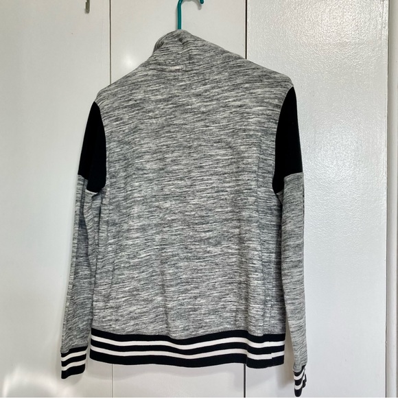 VICTORIAS SECRET PINK High Low Space Gray 1/2 Zip Pullover Marl Grey Womens XS - Picture 11 of 16